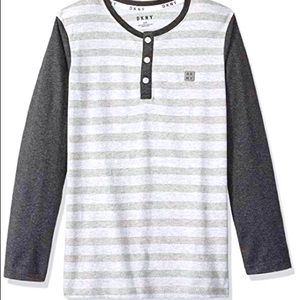 Boys DKNY Long Sleeve Shirt Striped Sz 14/16 L
